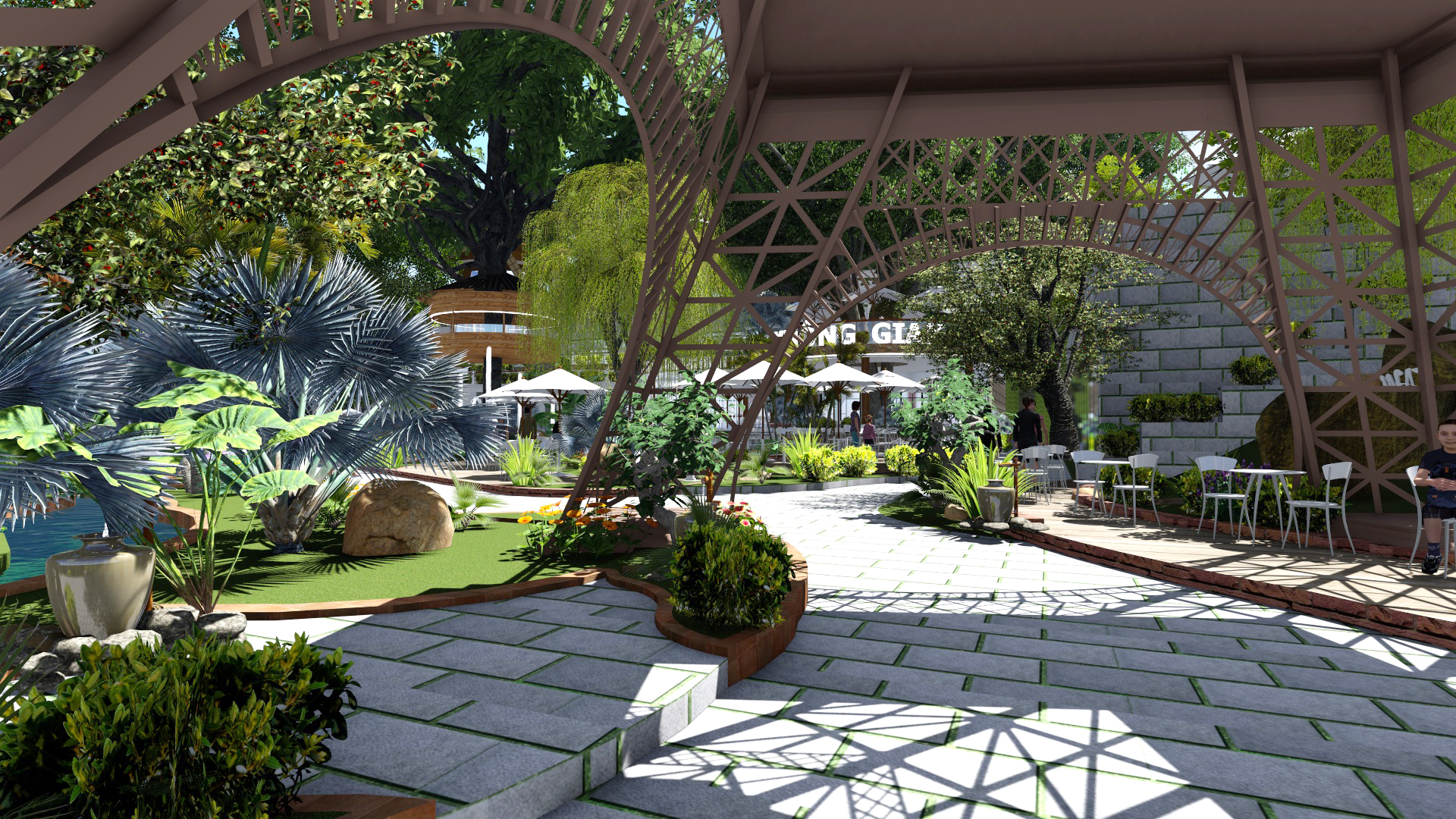 Thiết kế quán cafe sân vườn (9)