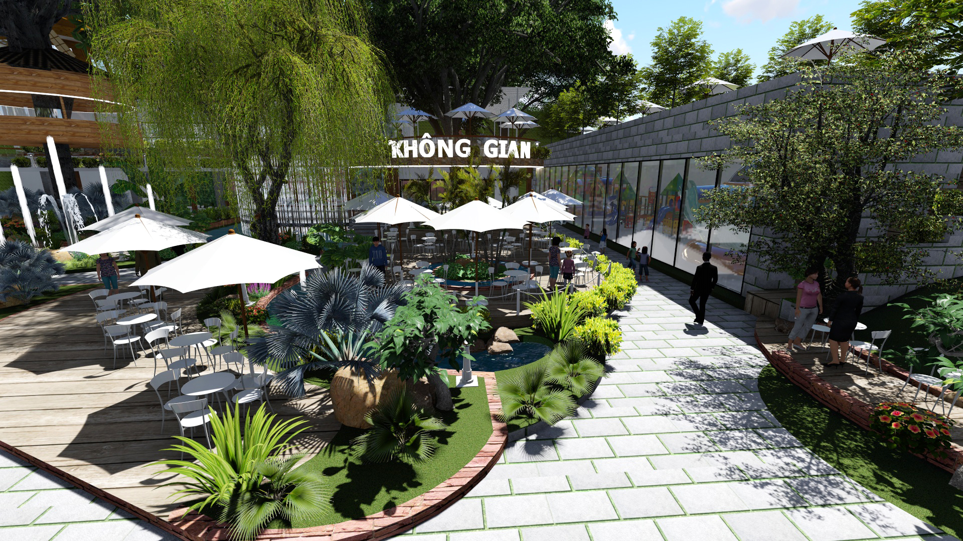 Thiết kế quán cafe sân vườn tại Bình Phước (2)
