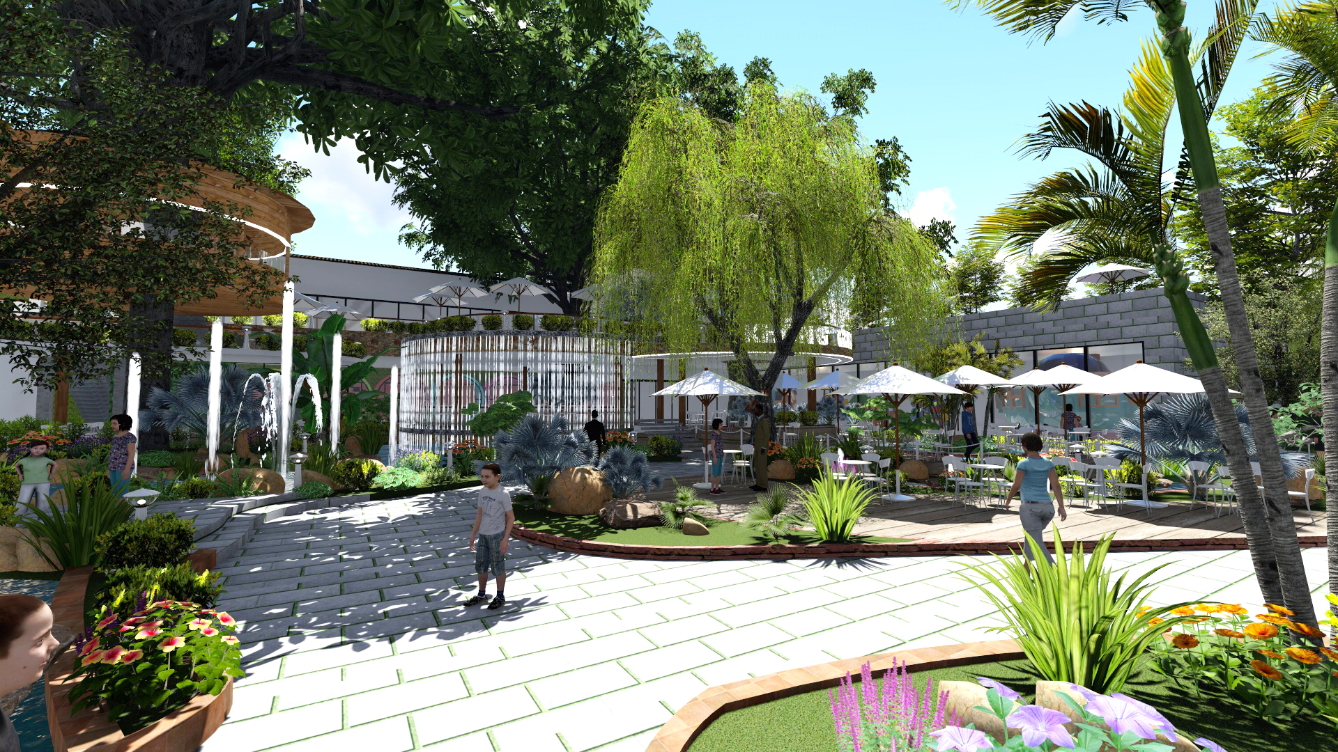 Thiết kế quán cafe sân vườn tại Cần Thơ