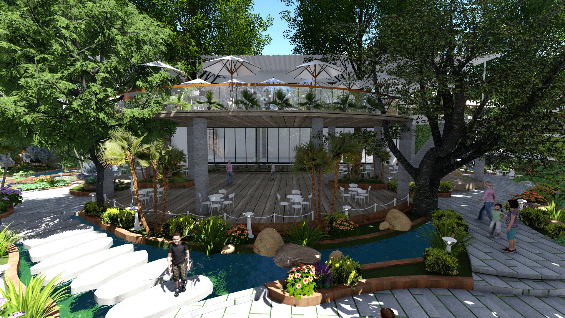 Thiết kế quán cafe sân vườn tại Gia Lai