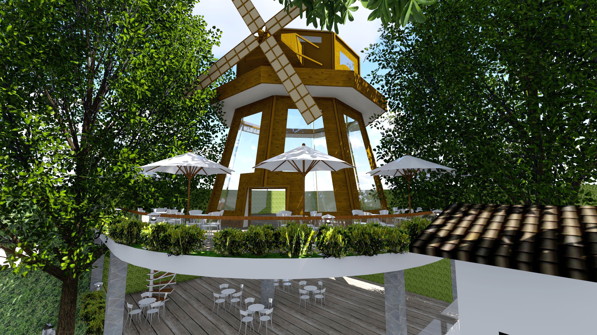 Thiết kế quán cafe sân vườn tại Gò Vấp (3)