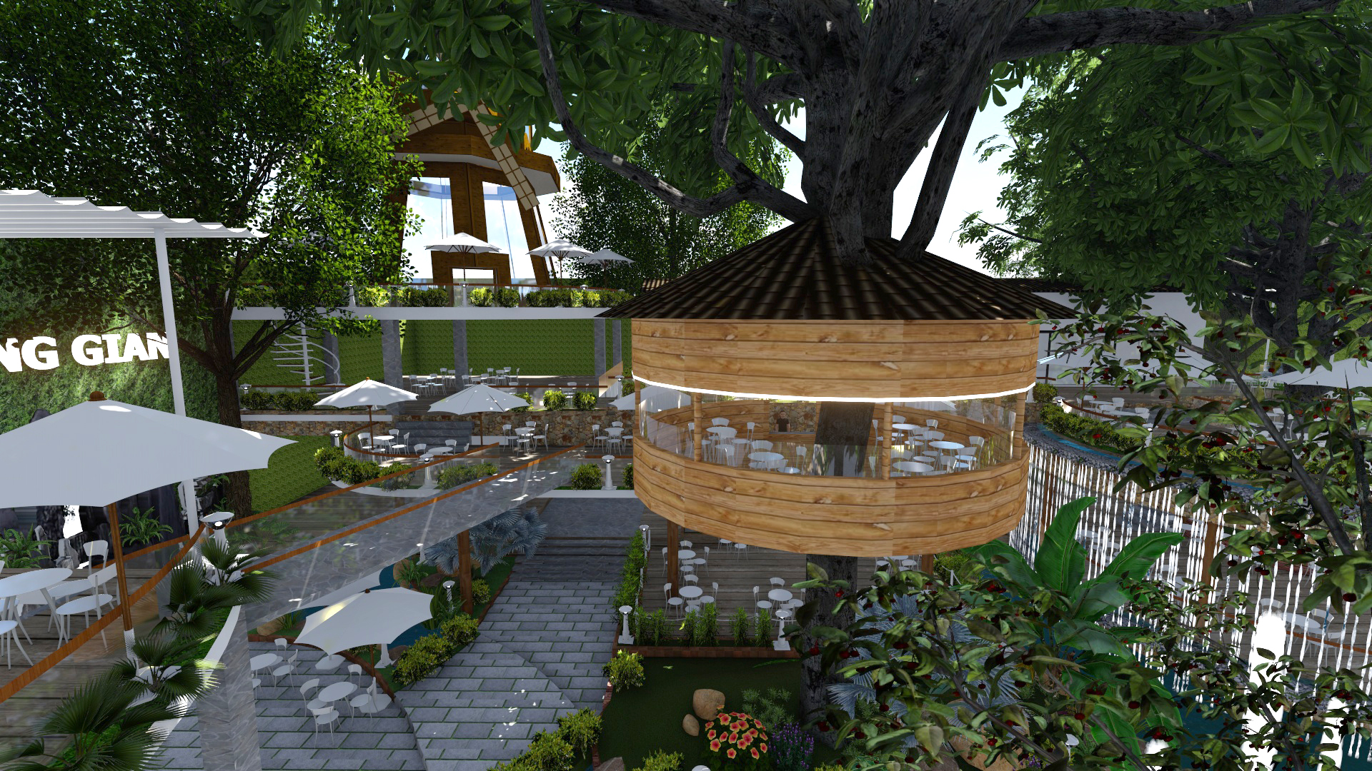 Thiết kế quán cafe sân vườn tại Gò Vấp