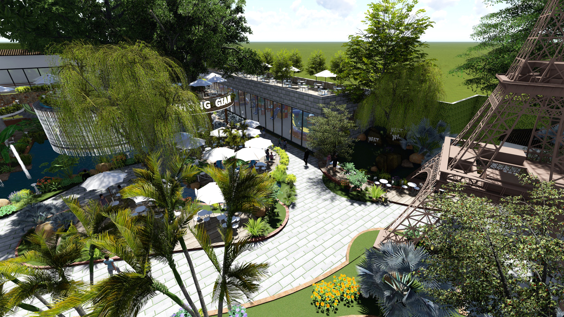 Thiết kế quán cafe sân vườn tại Vũng Tàu