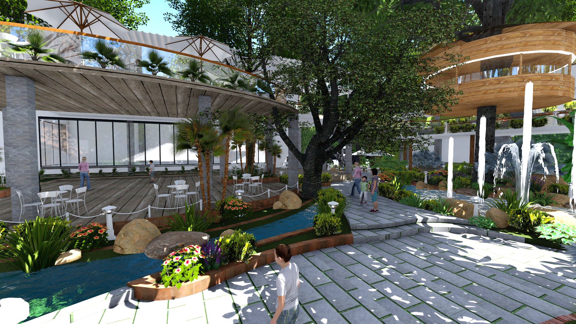 Thiết kế quán cafe sân vườn tại gò vấp (2)