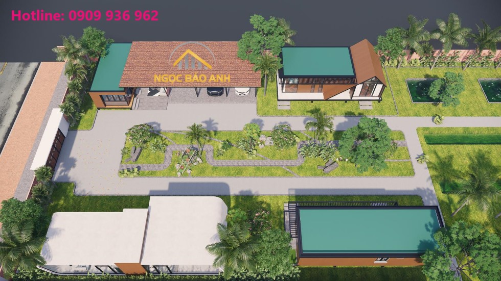 Thiết kế xây dựng nhà vườn nghỉ dưỡng