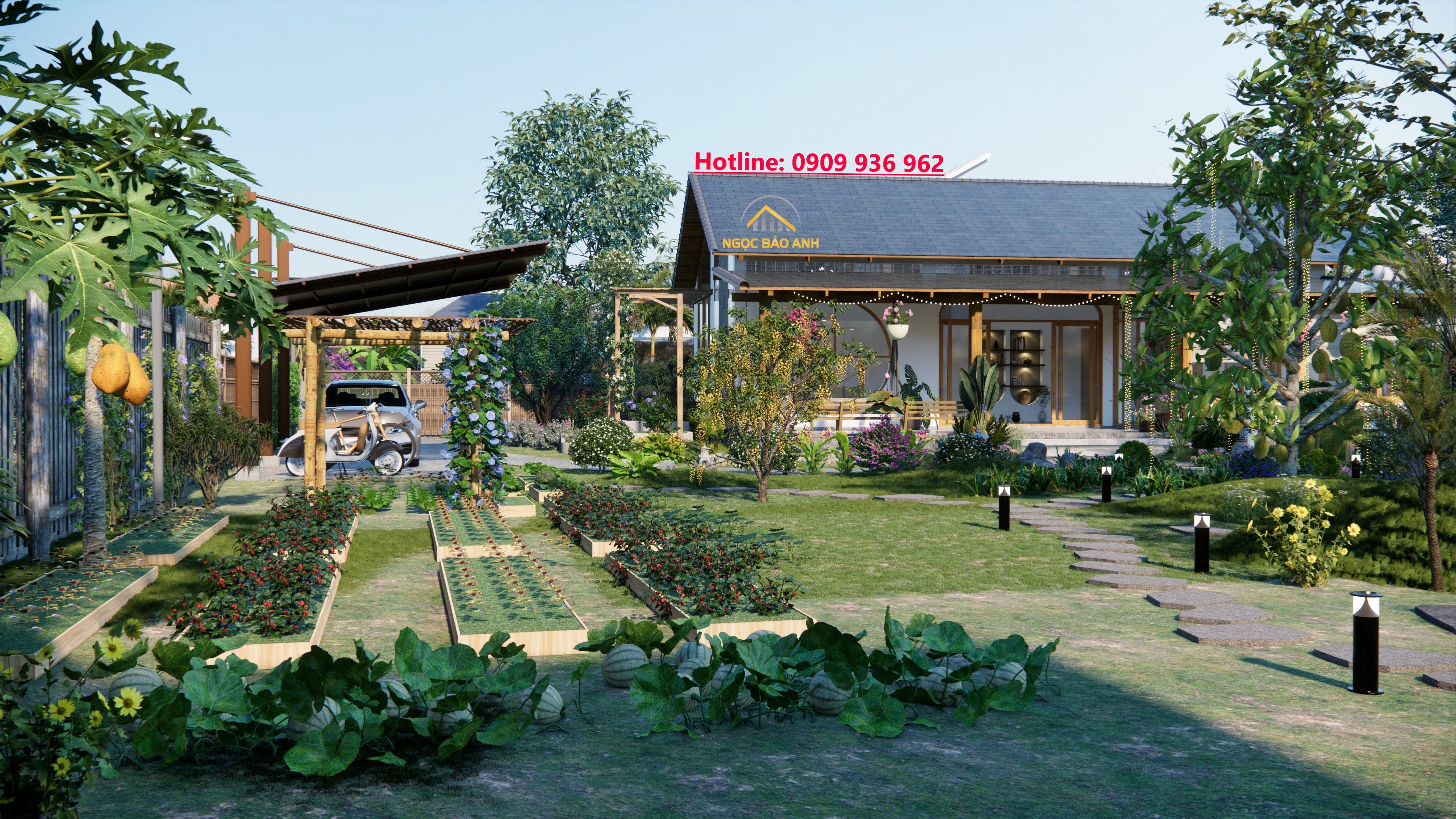 Thiết kế nhà vườn Daklak