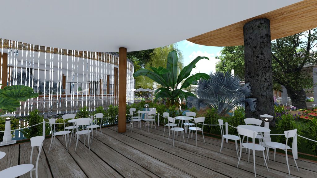 Thiết kế quán cafe sân vườn tại Tân Phú